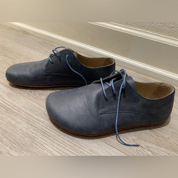 Blue leather zero drop shoes - Picture 5 of 6